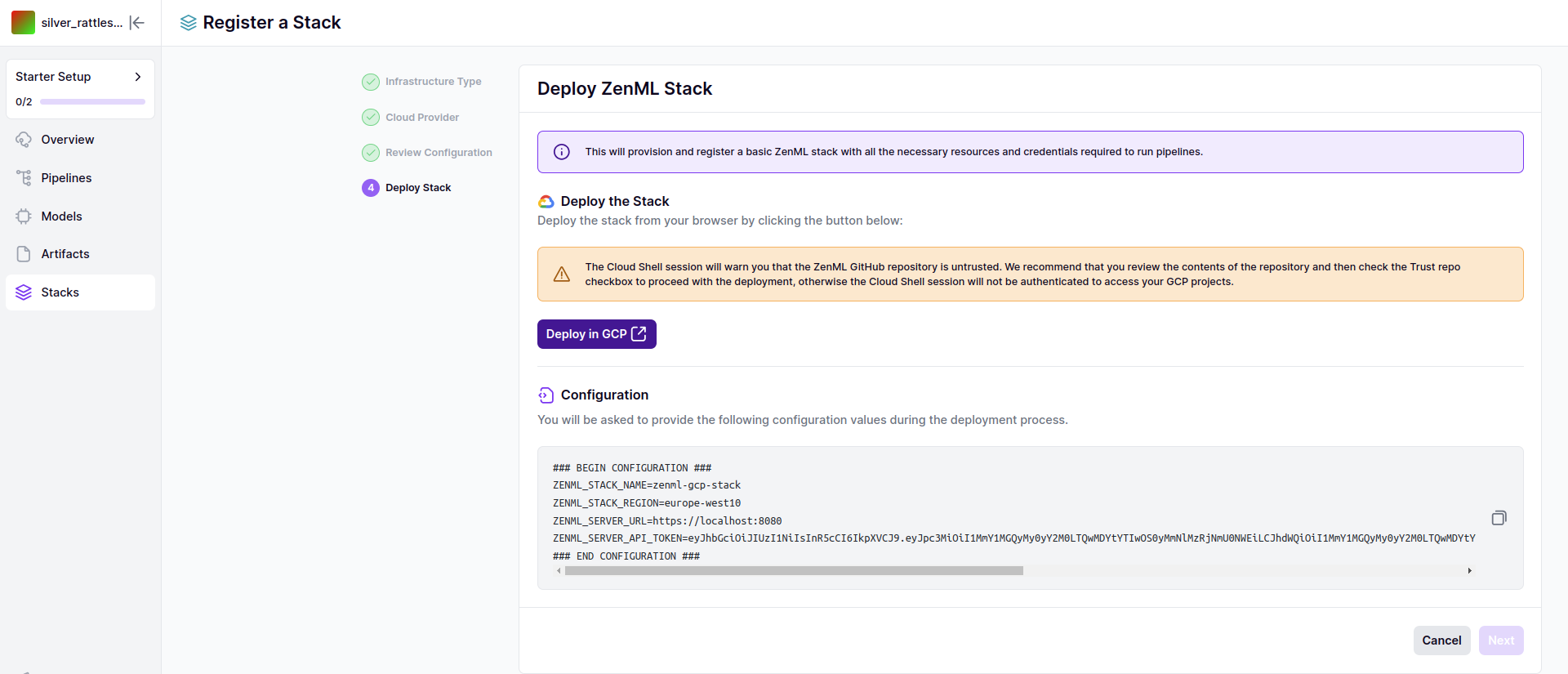 Deploy GCP Stack - Step 2